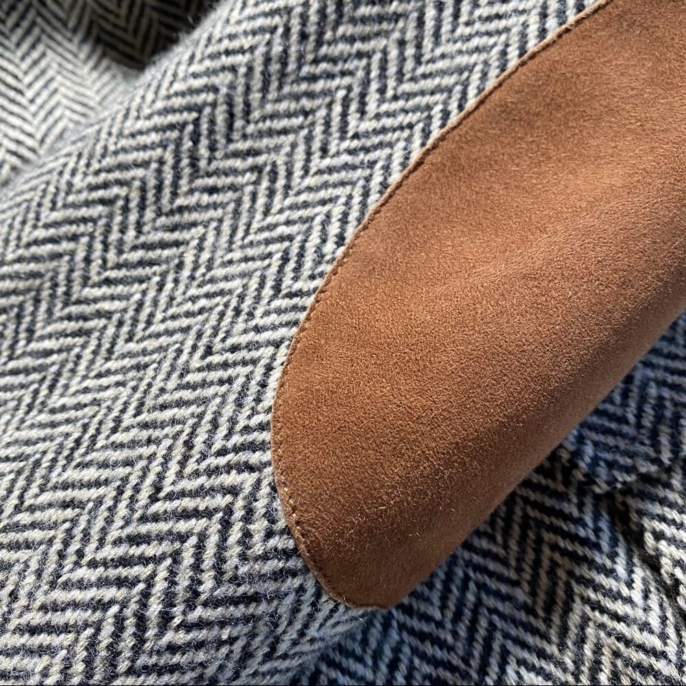 Ralph Lauren Collection Black & Cream Herringbone Wool Tweed Blazer - Picture 4 of 17
